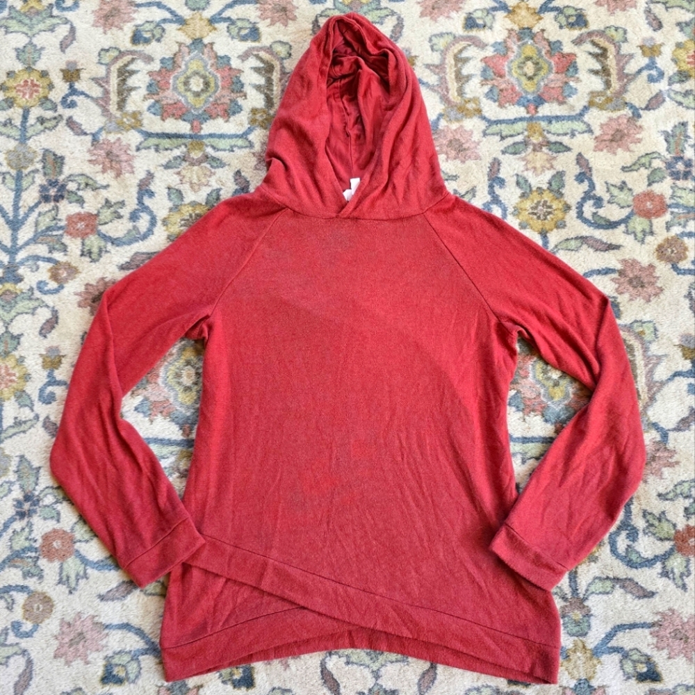 R+R Pink Tulip Hem Hoodie Junior's L